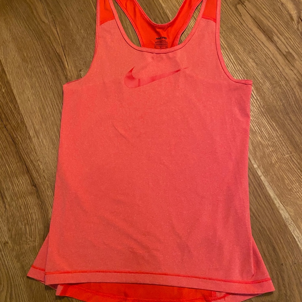 Nike coral orange workout top